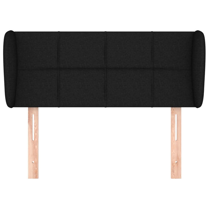 Tăblie de pat cu aripioare negru 83x23x78/88 cm material textil - WALTI WALTI