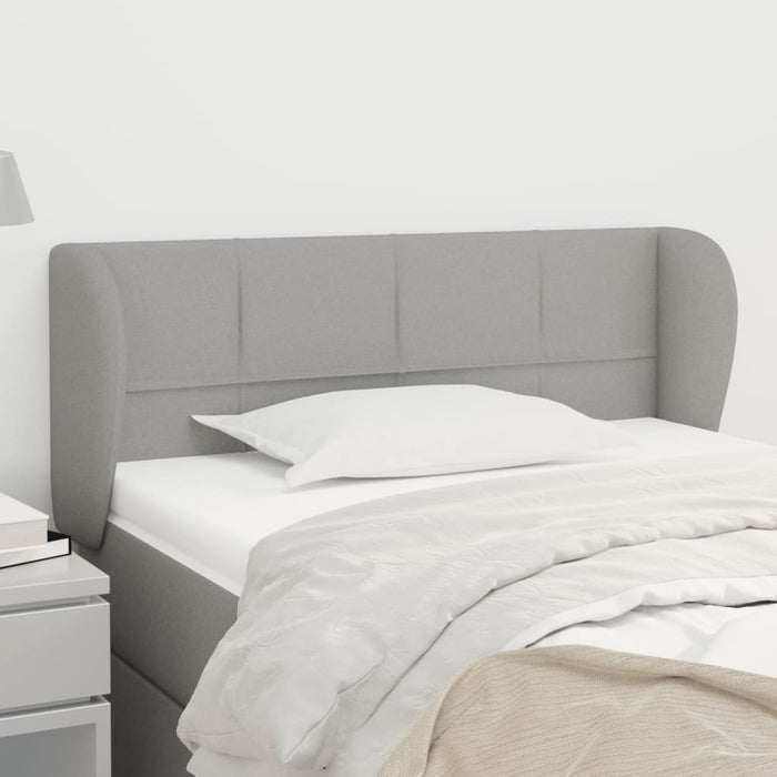 Tăblie de pat cu aripioare gri deschis 93x23x78/88 cm textil - WALTI WALTI