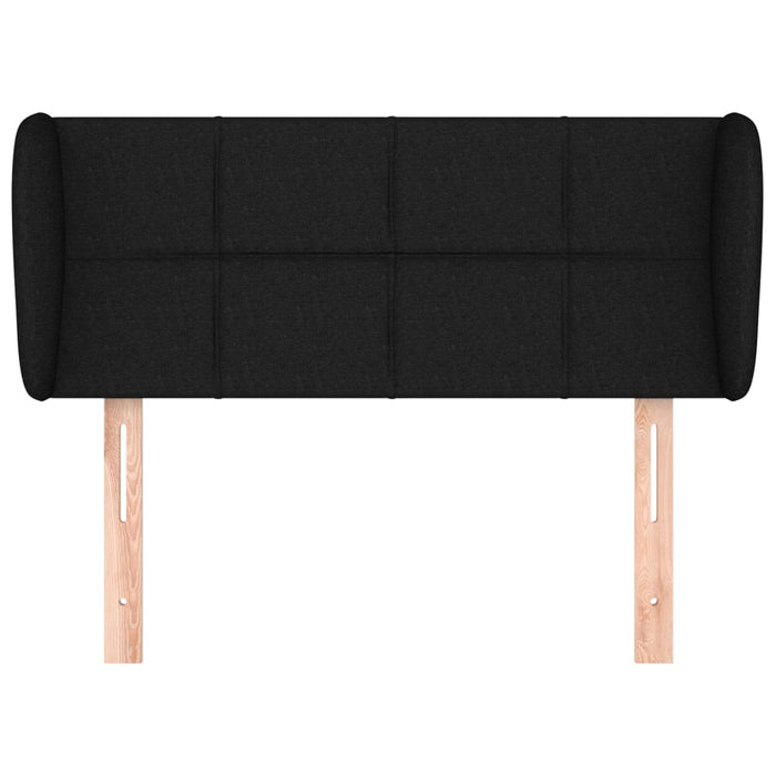 Tăblie de pat cu aripioare negru 93x23x78/88 cm textil - WALTI WALTI