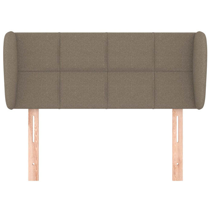 Tăblie de pat cu aripioare gri taupe 103x23x78/88 cm textil - WALTI WALTI
