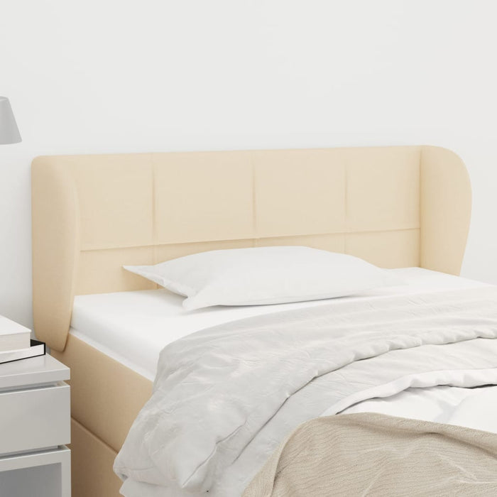 Tăblie de pat cu aripioare crem 103x23x78/88 cm textil - WALTI WALTI