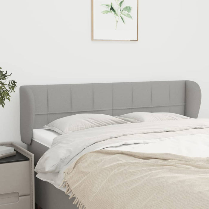 Tăblie de pat cu aripioare gri deschis 147x23x78/88 cm textil - WALTI WALTI