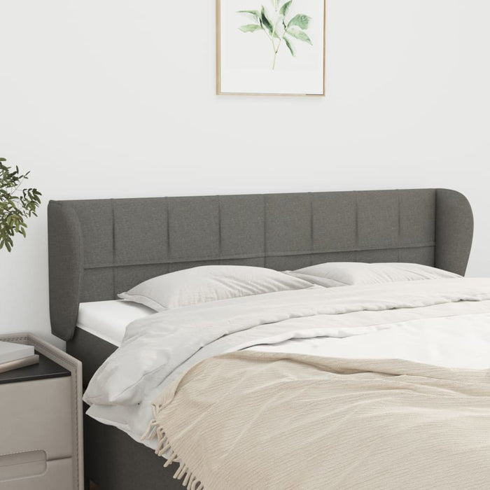 Tăblie de pat cu aripioare gri închis 147x23x78/88 cm textil - WALTI WALTI