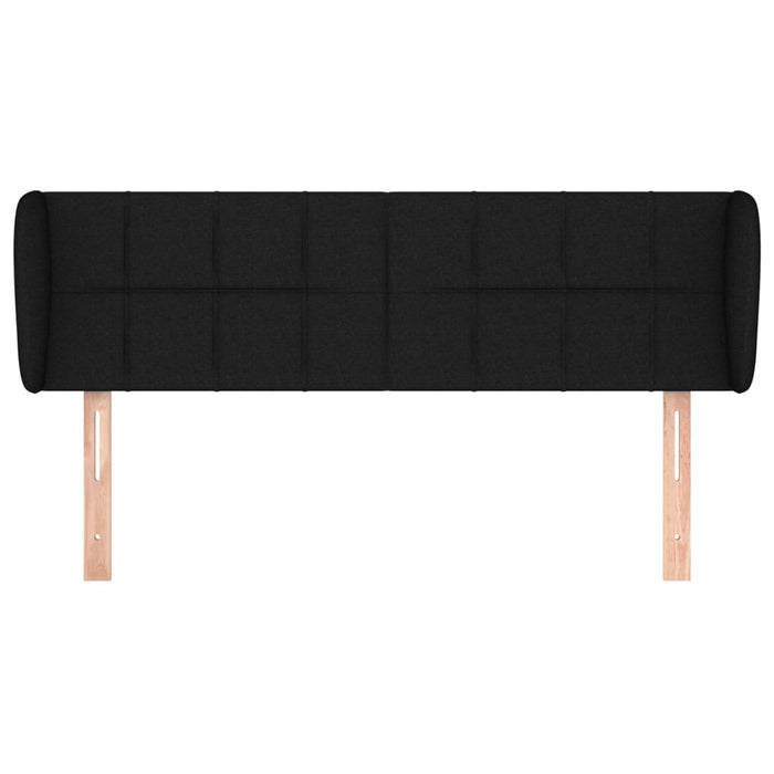 Tăblie de pat cu aripioare negru 147x23x78/88 cm textil - WALTI WALTI