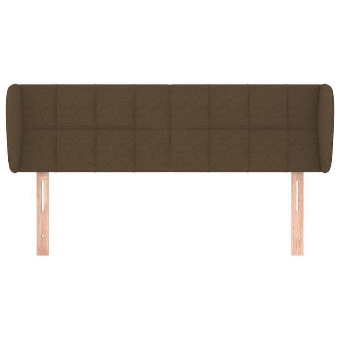 Tăblie de pat cu aripioare maro închis 147x23x78/88 cm textil - WALTI WALTI