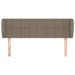 Tăblie de pat cu aripioare gri taupe 147x23x78/88 cm textil - WALTI WALTI