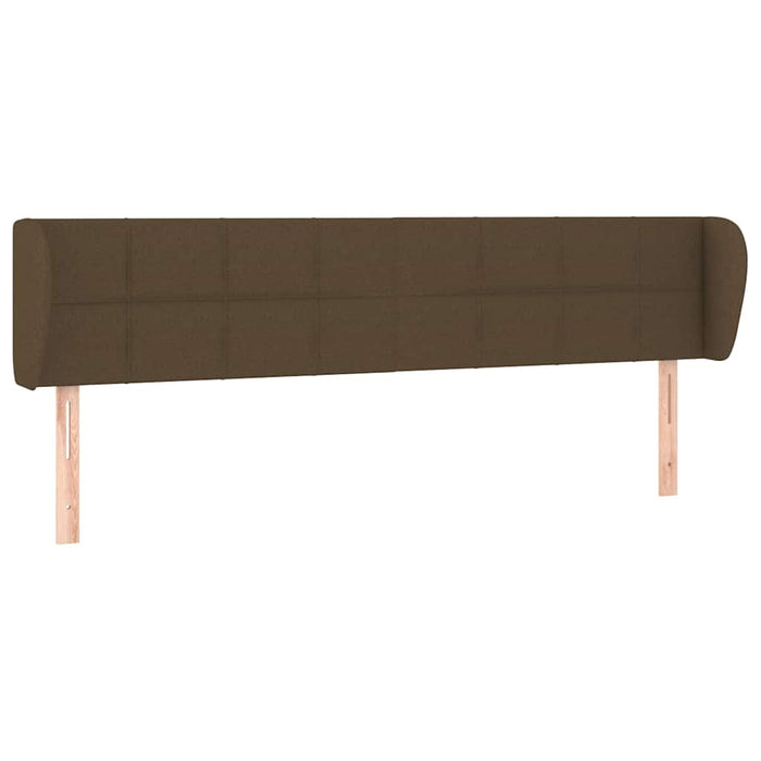 Tăblie de pat cu aripioare maro închis 163x23x78/88 cm textil WALTI
