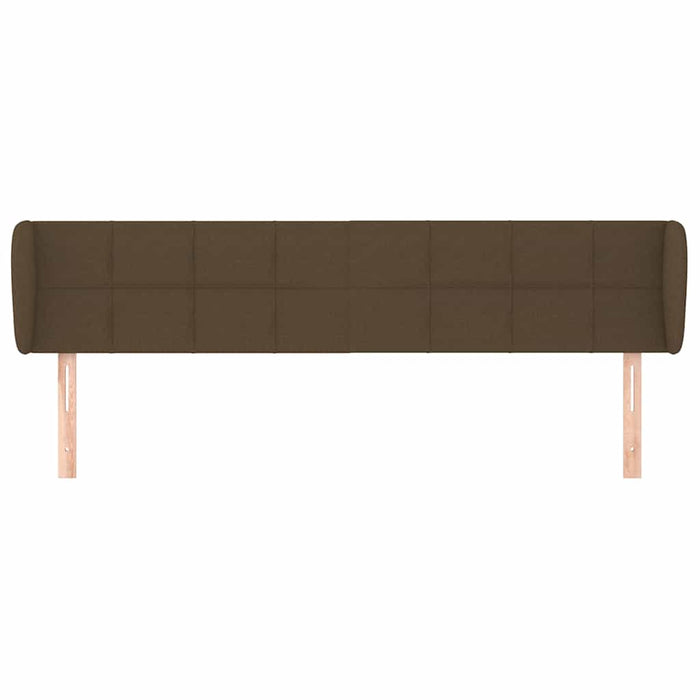 Tăblie de pat cu aripioare maro închis 163x23x78/88 cm textil WALTI