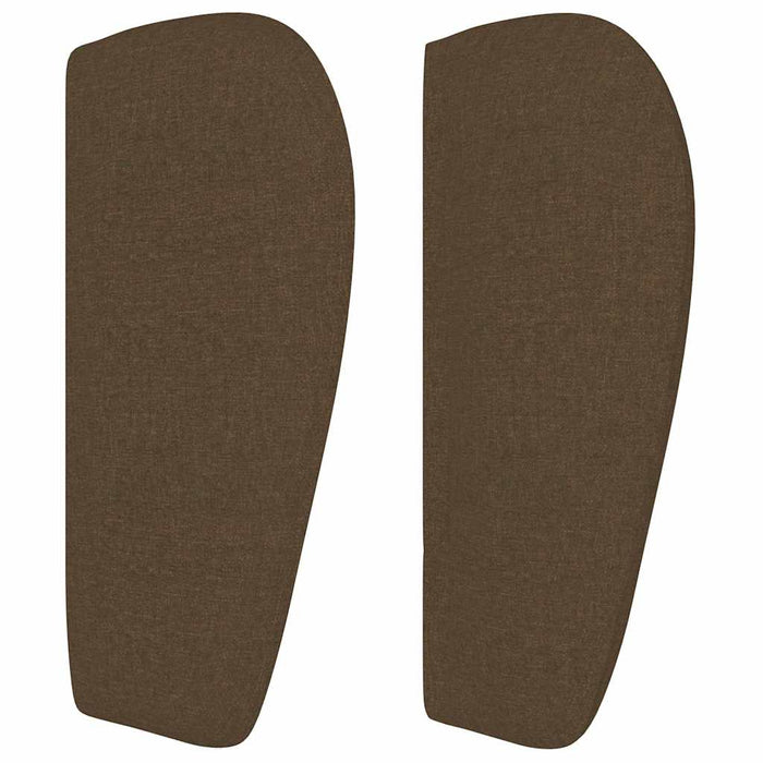 Tăblie de pat cu aripioare maro închis 163x23x78/88 cm textil WALTI