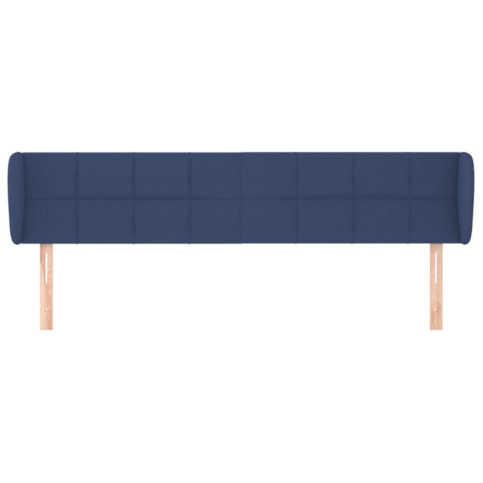 Tăblie de pat cu aripioare, albastru, 163x23x78/88 cm textil - WALTI WALTI