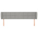 Tăblie de pat cu aripioare gri deschis 183x23x78/88 cm textil - WALTI WALTI