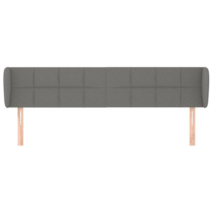 Tăblie de pat cu aripioare gri închis 183x23x78/88 cm textil - WALTI WALTI
