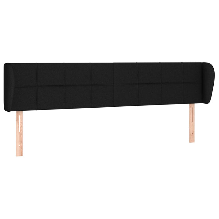 Tăblie de pat cu aripioare negru 183x23x78/88 cm textil - WALTI WALTI