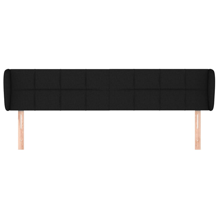 Tăblie de pat cu aripioare negru 183x23x78/88 cm textil - WALTI WALTI