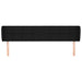 Tăblie de pat cu aripioare negru 183x23x78/88 cm textil - WALTI WALTI