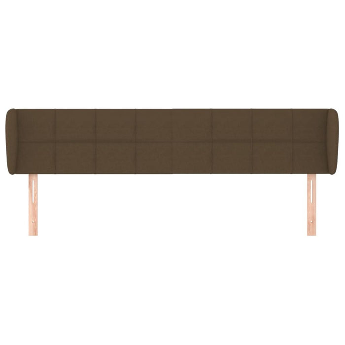 Tăblie de pat cu aripioare maro închis 183x23x78/88 cm textil WALTI