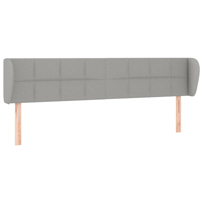 Tăblie de pat cu aripioare gri deschis 203x23x78/88 cm textil - WALTI WALTI