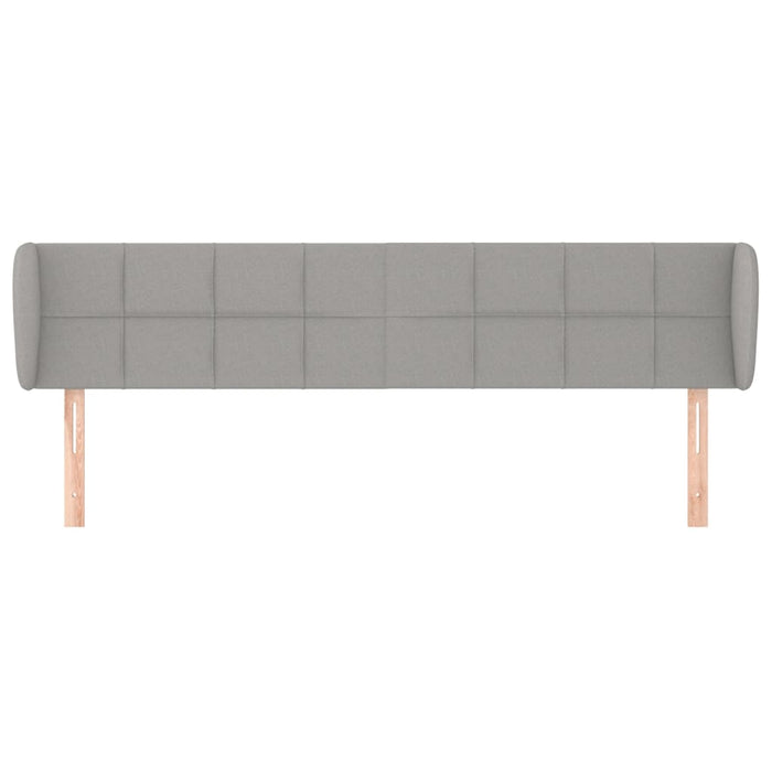 Tăblie de pat cu aripioare gri deschis 203x23x78/88 cm textil - WALTI WALTI