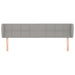 Tăblie de pat cu aripioare gri deschis 203x23x78/88 cm textil - WALTI WALTI