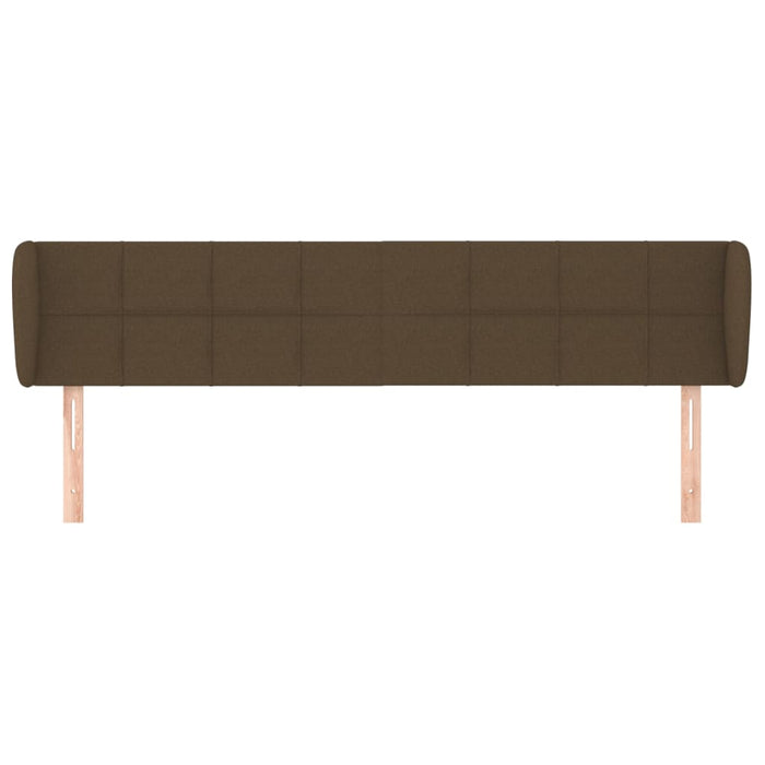 Tăblie de pat cu aripioare maro închis 203x23x78/88 cm textil - WALTI WALTI