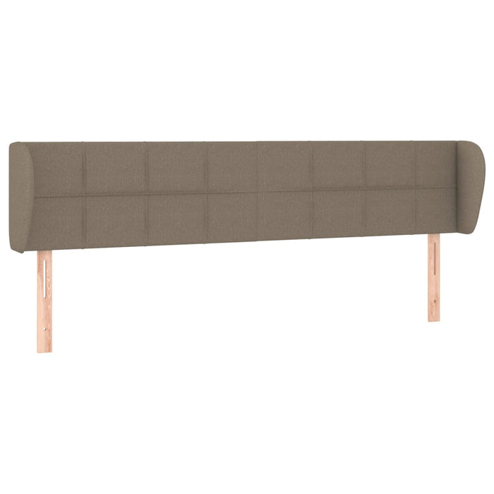 Tăblie de pat cu aripioare gri taupe 203x23x78/88 cm textil - WALTI WALTI