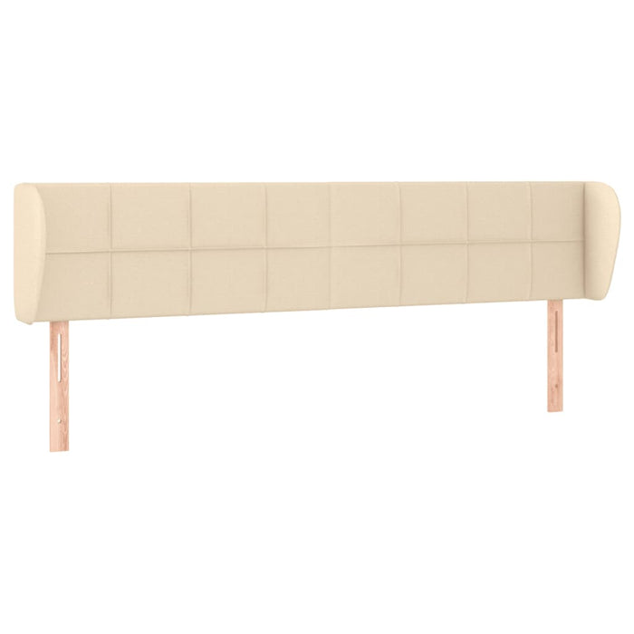 Tăblie de pat cu aripioare crem 203x23x78/88 cm textil - WALTI WALTI