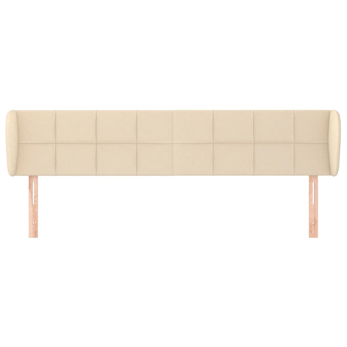 Tăblie de pat cu aripioare crem 203x23x78/88 cm textil - WALTI WALTI