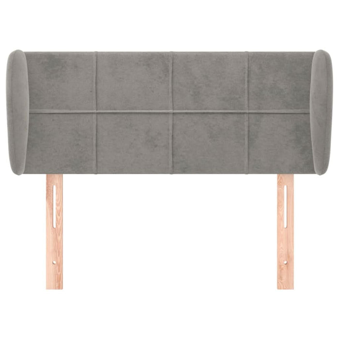 Tăblie de pat cu aripioare gri deschis 83x23x78/88 cm catifea - WALTI WALTI