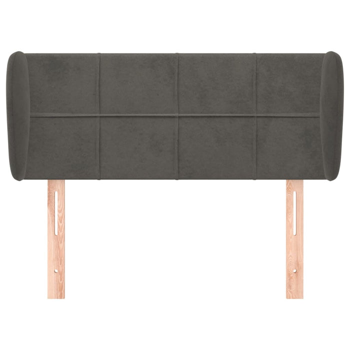 Tăblie de pat cu aripioare gri închis 83x23x78/88 cm catifea - WALTI WALTI
