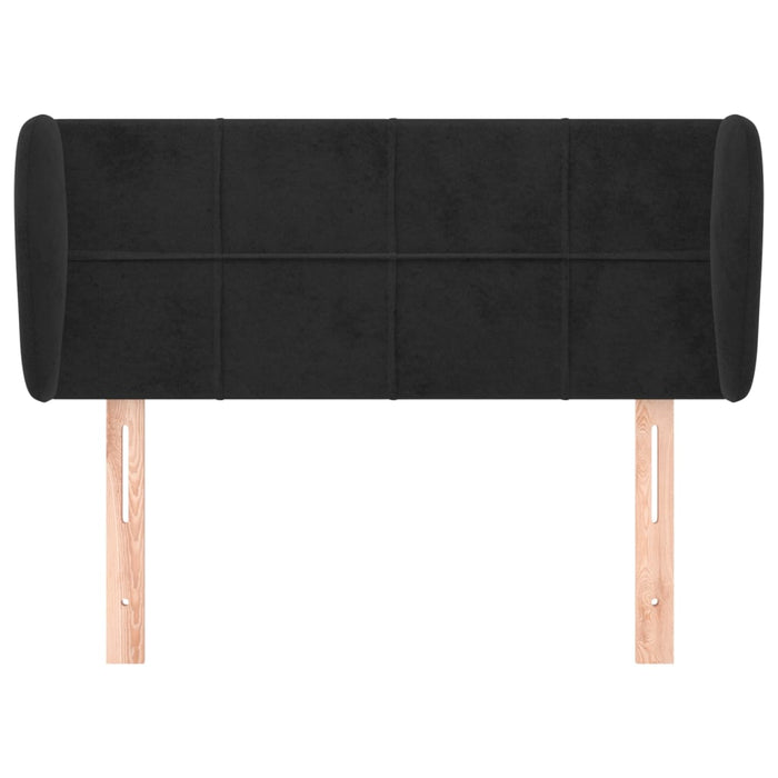 Tăblie de pat cu aripioare negru 83x23x78/88 cm catifea - WALTI WALTI