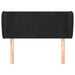 Tăblie de pat cu aripioare negru 83x23x78/88 cm catifea - WALTI WALTI