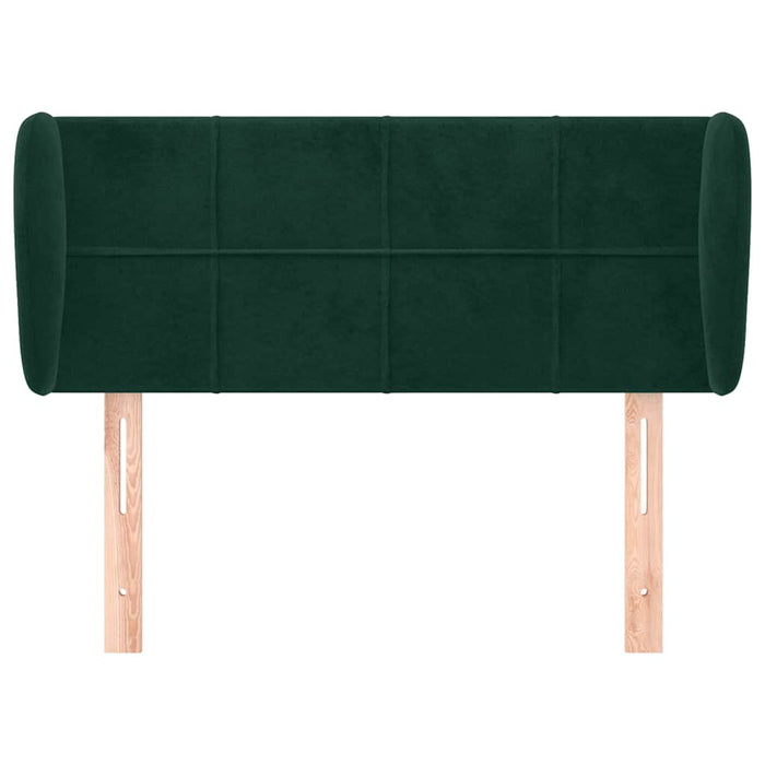 Tăblie de pat cu aripioare verde închis 83x23x78/88 cm catifea - WALTI WALTI
