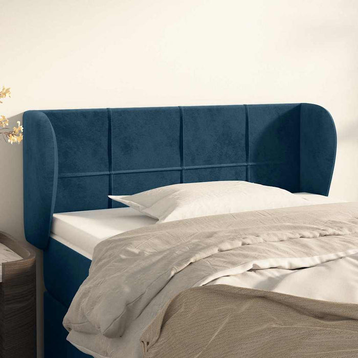 Tăblie pat cu aripioare albastru închis 83x23x78/88 cm catifea - WALTI WALTI