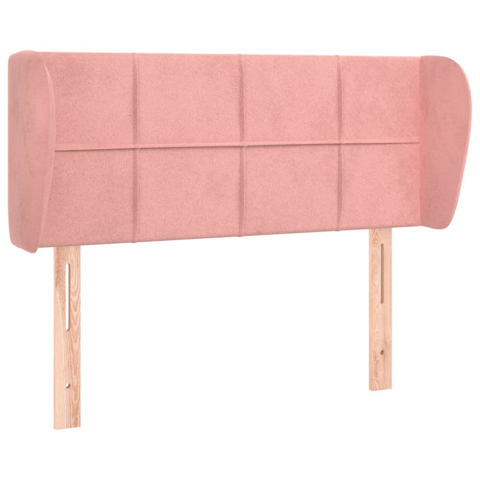 Tăblie de pat cu aripioare roz 83x23x78/88 cm catifea - WALTI WALTI