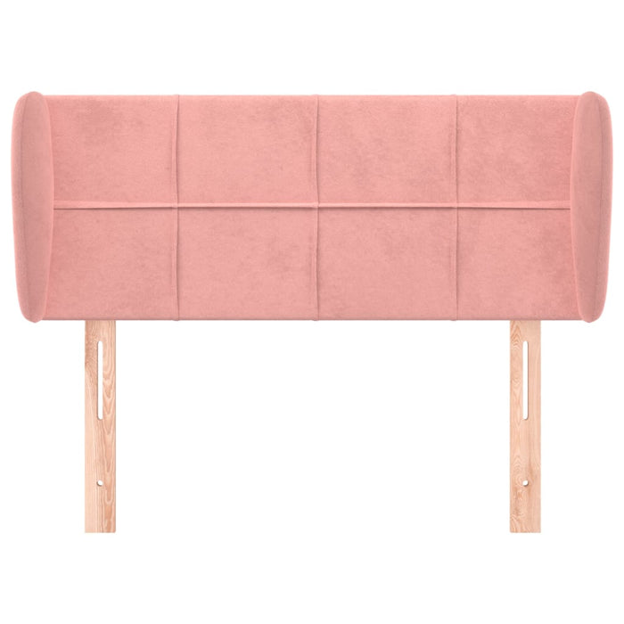 Tăblie de pat cu aripioare roz 83x23x78/88 cm catifea - WALTI WALTI