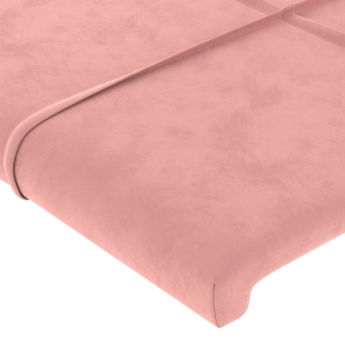 Tăblie de pat cu aripioare roz 83x23x78/88 cm catifea - WALTI WALTI