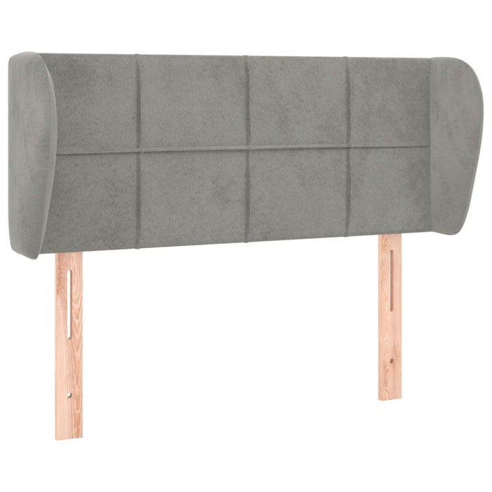 Tăblie de pat cu aripioare gri deschis 93x23x78/88 cm catifea - WALTI WALTI