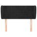 Tăblie de pat cu aripioare negru 93x23x78/88 cm catifea - WALTI WALTI