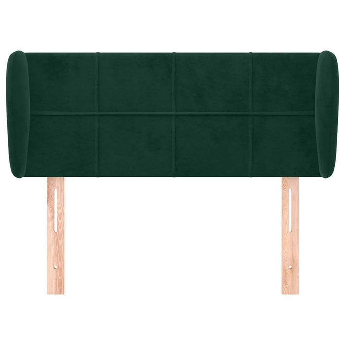 Tăblie de pat cu aripioare verde închis 93x23x78/88 cm catifea - WALTI WALTI