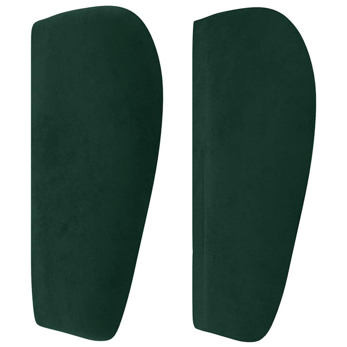 Tăblie de pat cu aripioare verde închis 93x23x78/88 cm catifea - WALTI WALTI