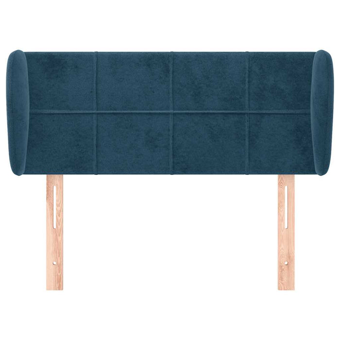 Tăblie pat cu aripioare albastru închis 93x23x78/88 cm textil - WALTI WALTI