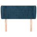 Tăblie pat cu aripioare albastru închis 93x23x78/88 cm textil - WALTI WALTI