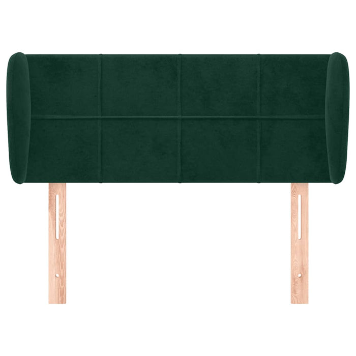 Tăblie de pat cu aripioare verde închis 103x23x78/88 cm catifea - WALTI WALTI