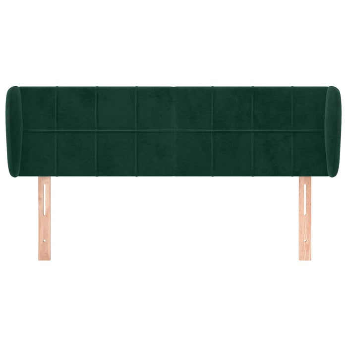 Tăblie de pat cu aripioare verde închis 147x23x78/88 cm catifea - WALTI WALTI