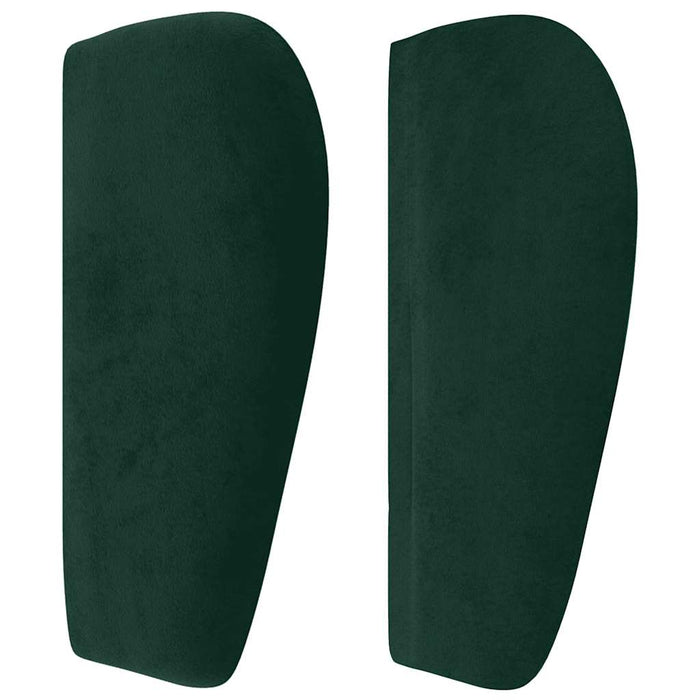 Tăblie de pat cu aripioare verde închis 147x23x78/88 cm catifea - WALTI WALTI