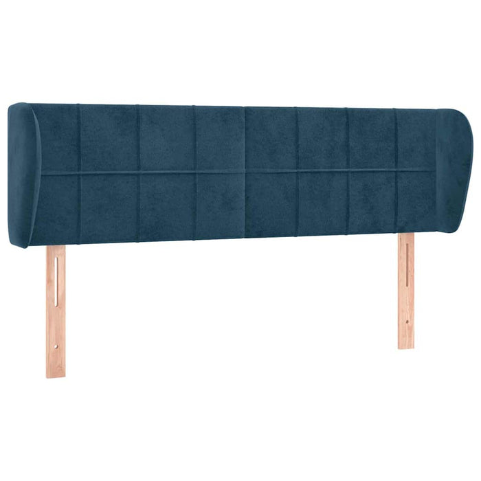 Tăblie pat cu aripioare albastru închis 147x23x78/88 cm catifea - WALTI WALTI