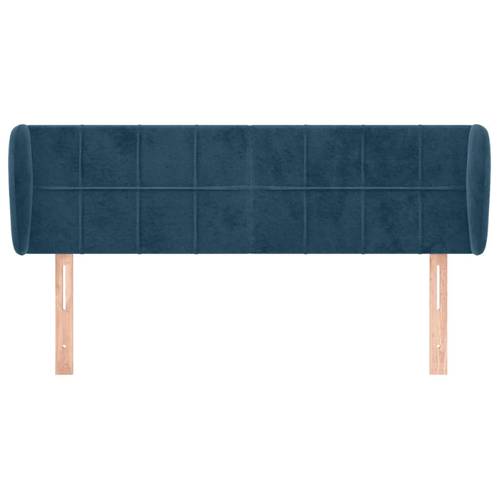 Tăblie pat cu aripioare albastru închis 147x23x78/88 cm catifea - WALTI WALTI