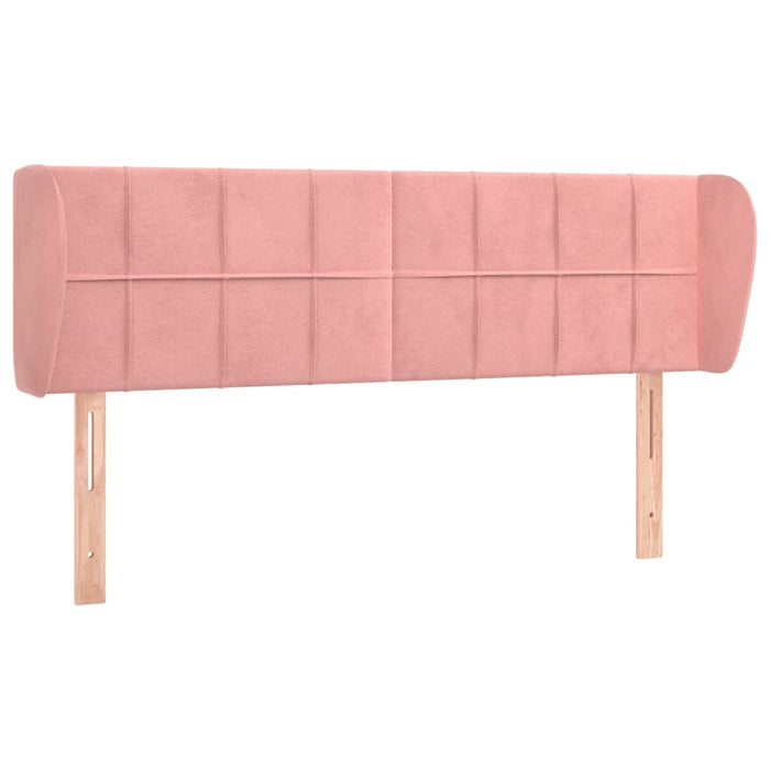 Tăblie de pat cu aripioare roz 147x23x78/88 cm catifea - WALTI WALTI