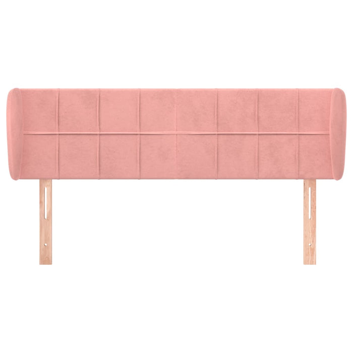 Tăblie de pat cu aripioare roz 147x23x78/88 cm catifea - WALTI WALTI