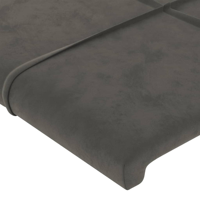 Tăblie de pat cu aripioare gri închis 163x23x78/88 cm catifea - WALTI WALTI
